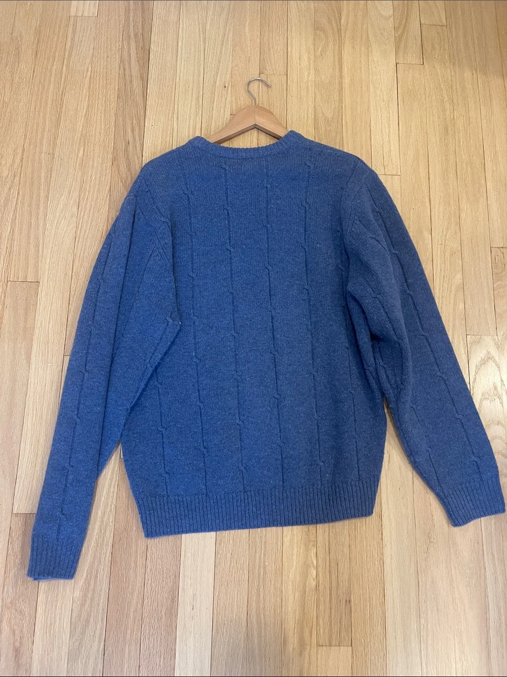 Men's Crewneck Sweater in Denim Blue size M